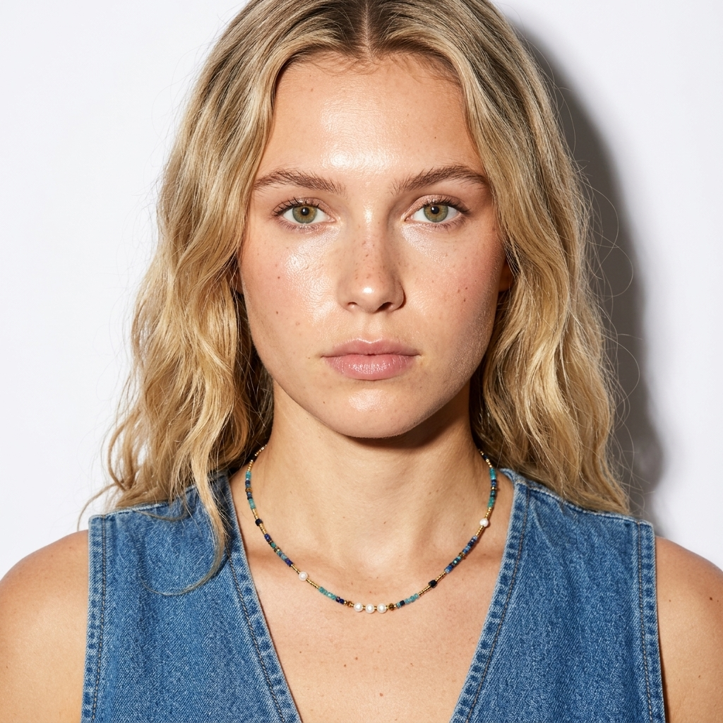 Joanna Lapis Lazuli & Freshwater Pearl Necklace